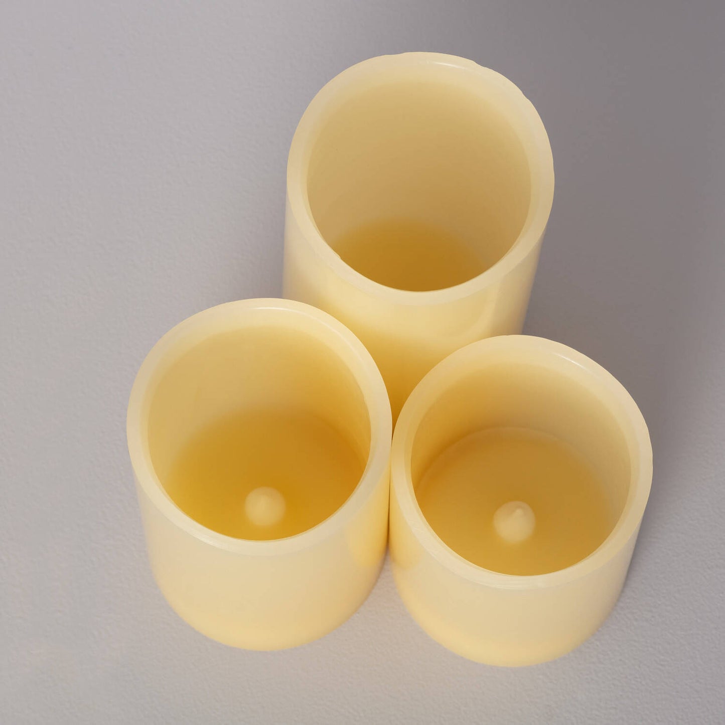 Pack de 3 Velas LED Cera Natural con Control Remoto