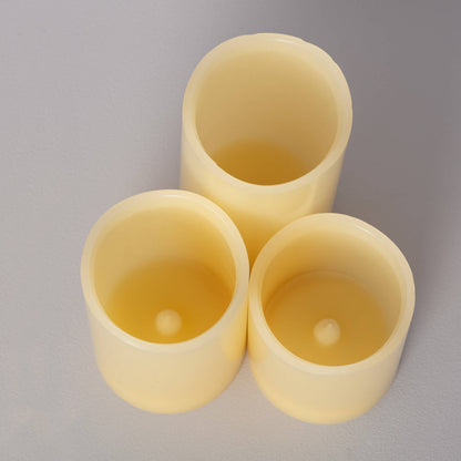 Pack de 3 Velas LED Cera Natural con Control Remoto
