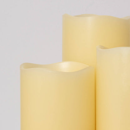 Pack de 3 Velas LED Cera Natural con Control Remoto