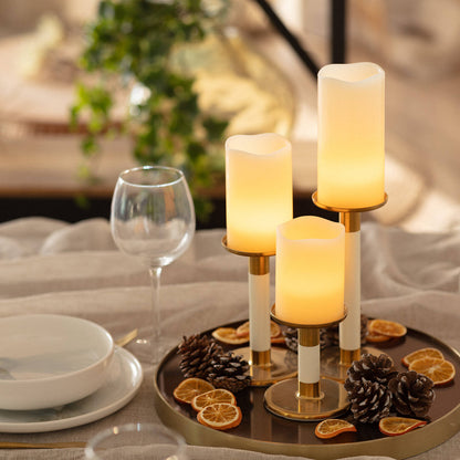 Pack de 3 Velas LED Cera Natural con Control Remoto
