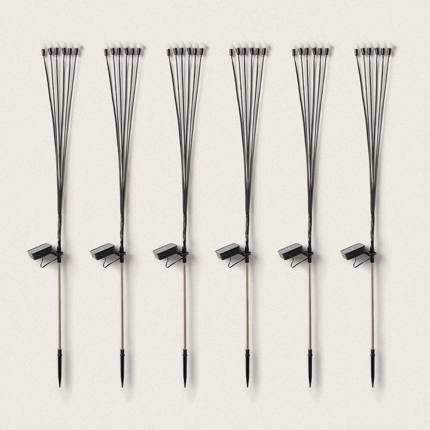 Pack de 6 Pinchos LED Solar Exterior LightningBug