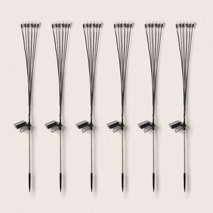 Pack de 6 Pinchos LED Solar Exterior LightningBug