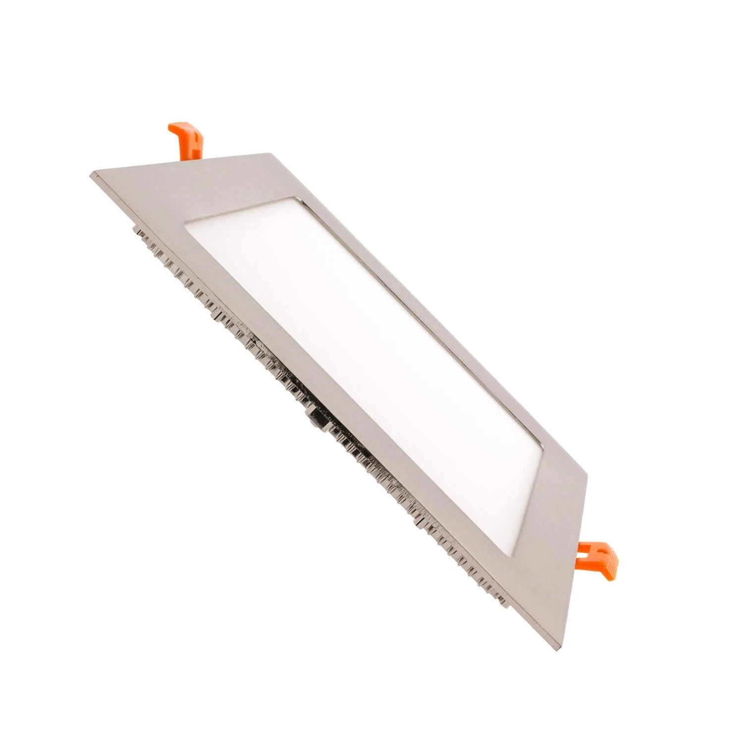 Lote Downlight LED Profesional: Cuadrado, plata, de empotrar, 4.000K.