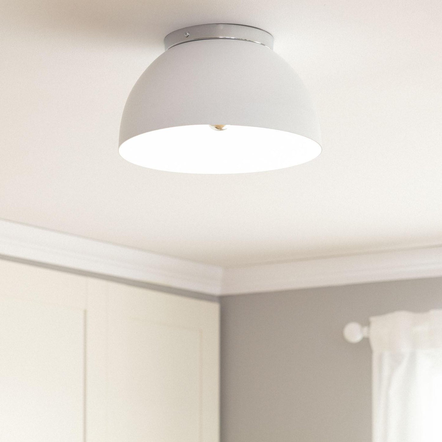 Plafón Circular Aluminio Ø305 mm Bosco Silver
