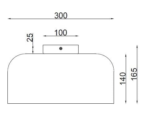 Plafón Circular Metal Ø300 Groa