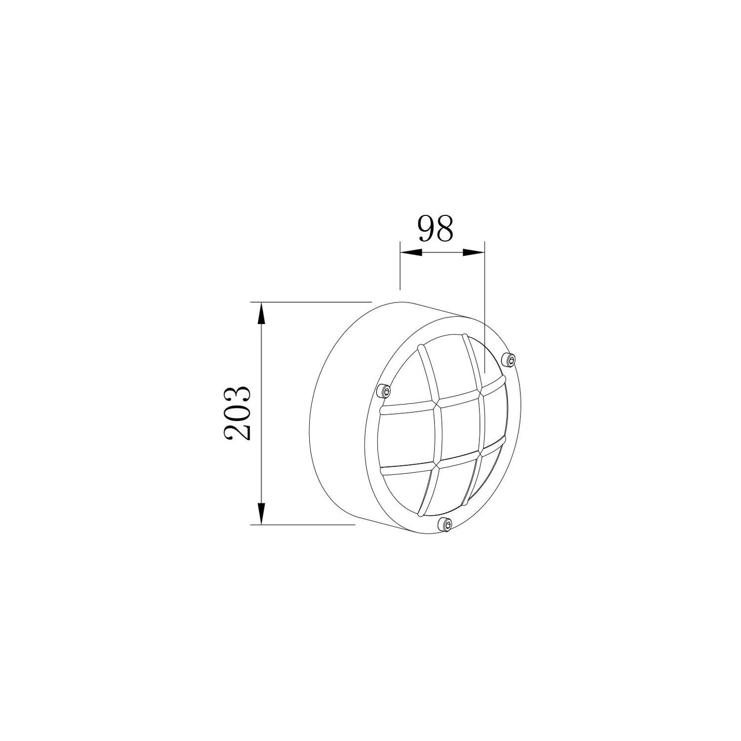 Plafón Circular para Exterior Ø200 mm Hublot Acero Galvanizado Coastal Fjord