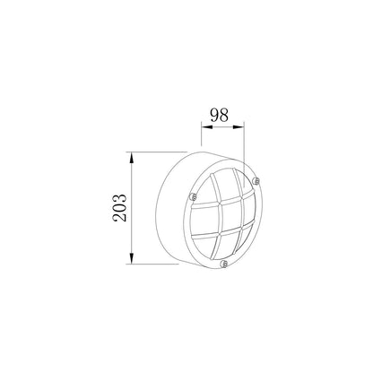 Plafón Circular para Exterior Ø200 mm Hublot Acero Galvanizado Coastal Fjord