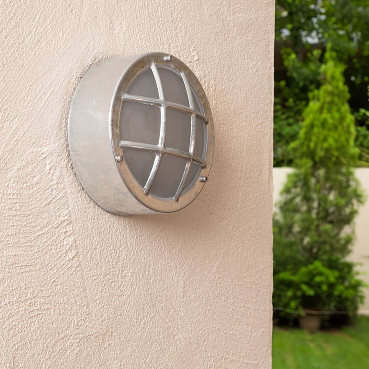 Plafón Circular para Exterior Ø200 mm Hublot Acero Galvanizado Coastal Fjord