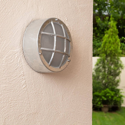 Plafón Circular para Exterior Ø200 mm Hublot Acero Galvanizado Coastal Fjord
