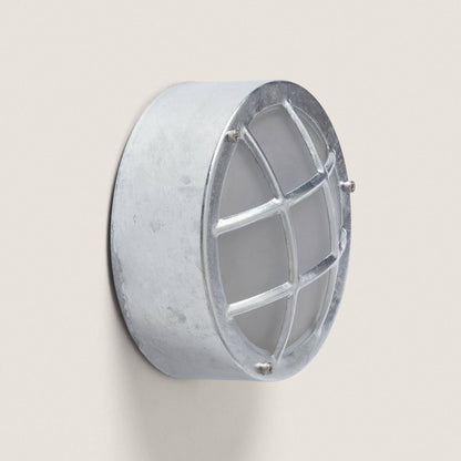 Plafón Circular para Exterior Ø200 mm Hublot Acero Galvanizado Coastal Fjord