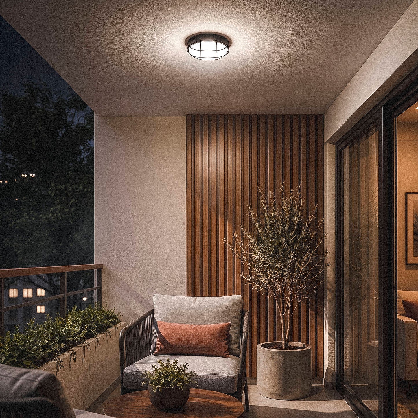 Plafón Circular para Exterior Ø220 mm Hublot Rejilla