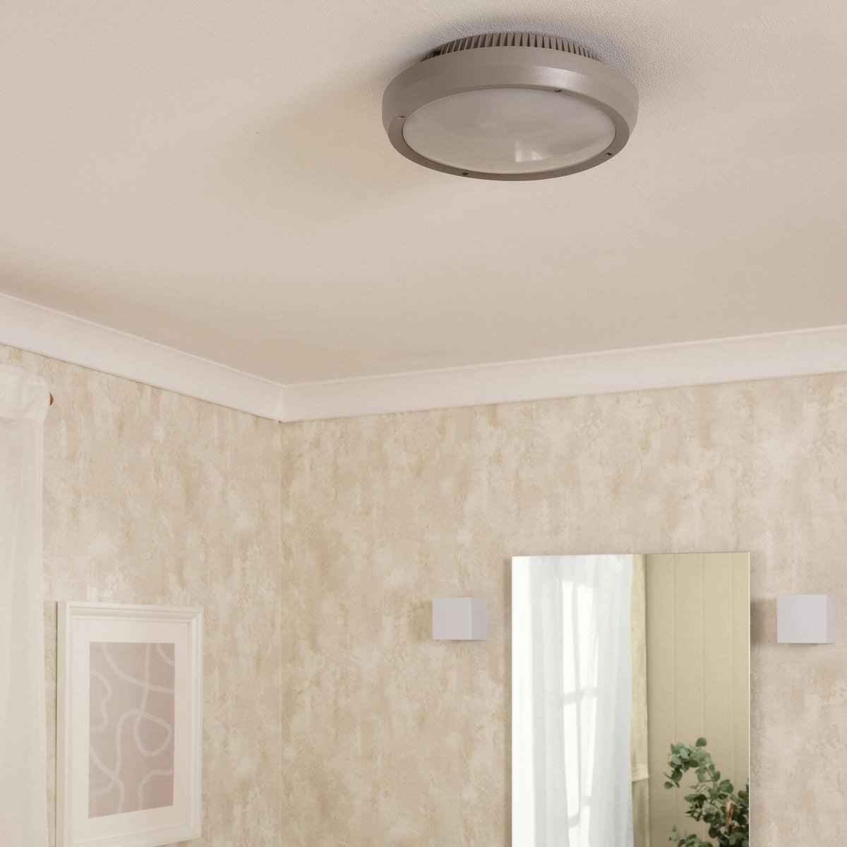 Plafón Circular para Exterior Ø300 mm IP65 Curio Gris