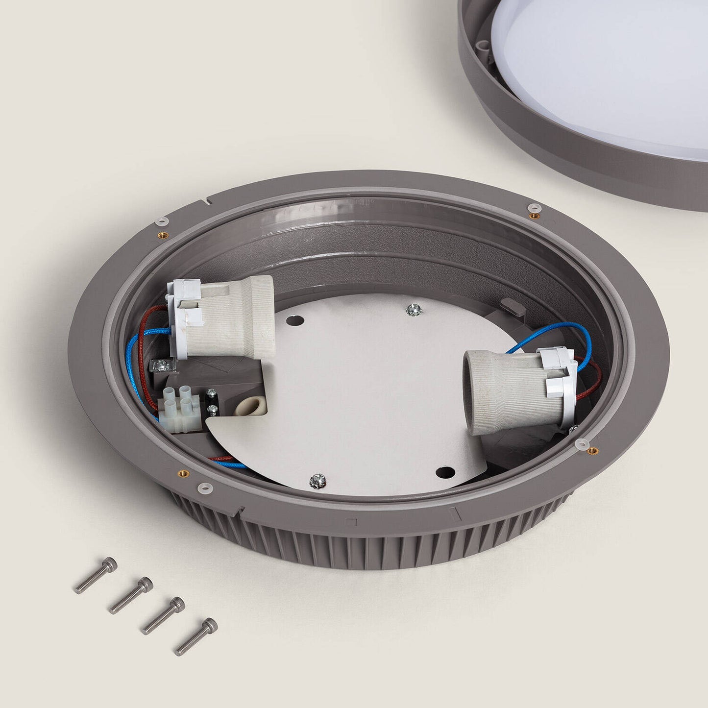 Plafón Circular para Exterior Ø300 mm IP65 Curio Gris