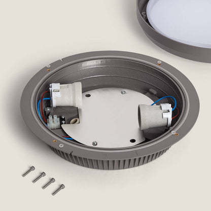 Plafón Circular para Exterior Ø300 mm IP65 Curio Gris