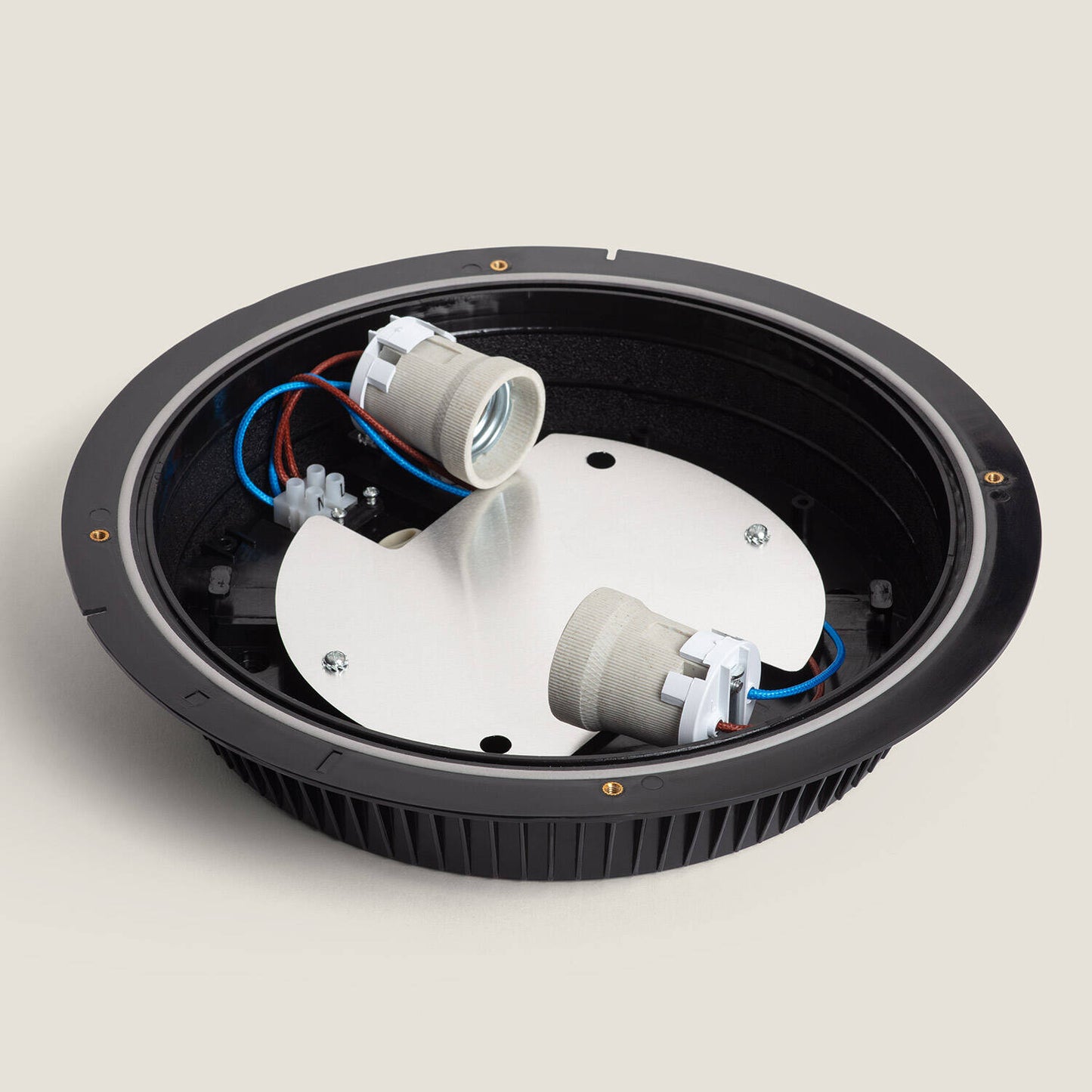 Plafón Circular para Exterior Ø300mm IP65 Curio Negro