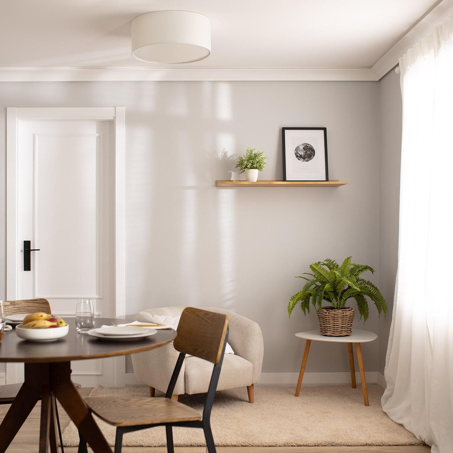 Plafón Circular Tela Ø450 mm Korsade
