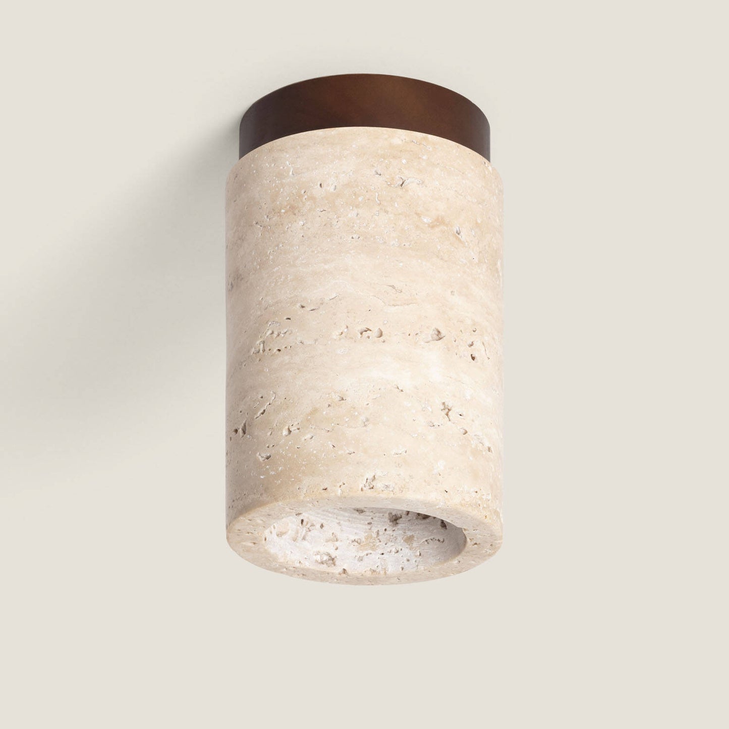 Plafón de techo en Travertino y Madera Enzo