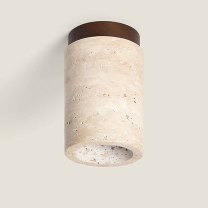 Aplique de techo en Travertino y Madera Enzo