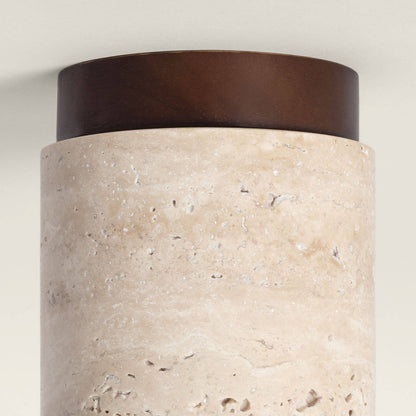 Aplique de techo en Travertino y Madera Enzo