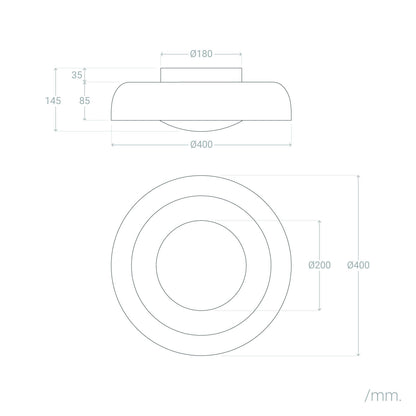 Plafón de Techo LED 20W Acero Duval