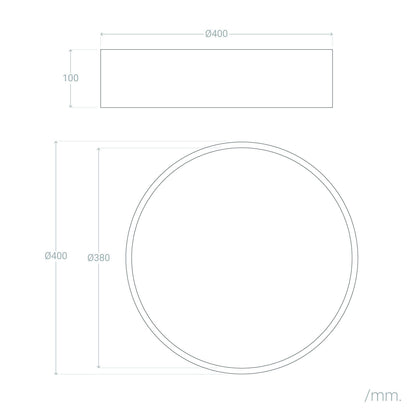 Plafón de Techo LED 30W Acero Talagapa S Ø400 mm