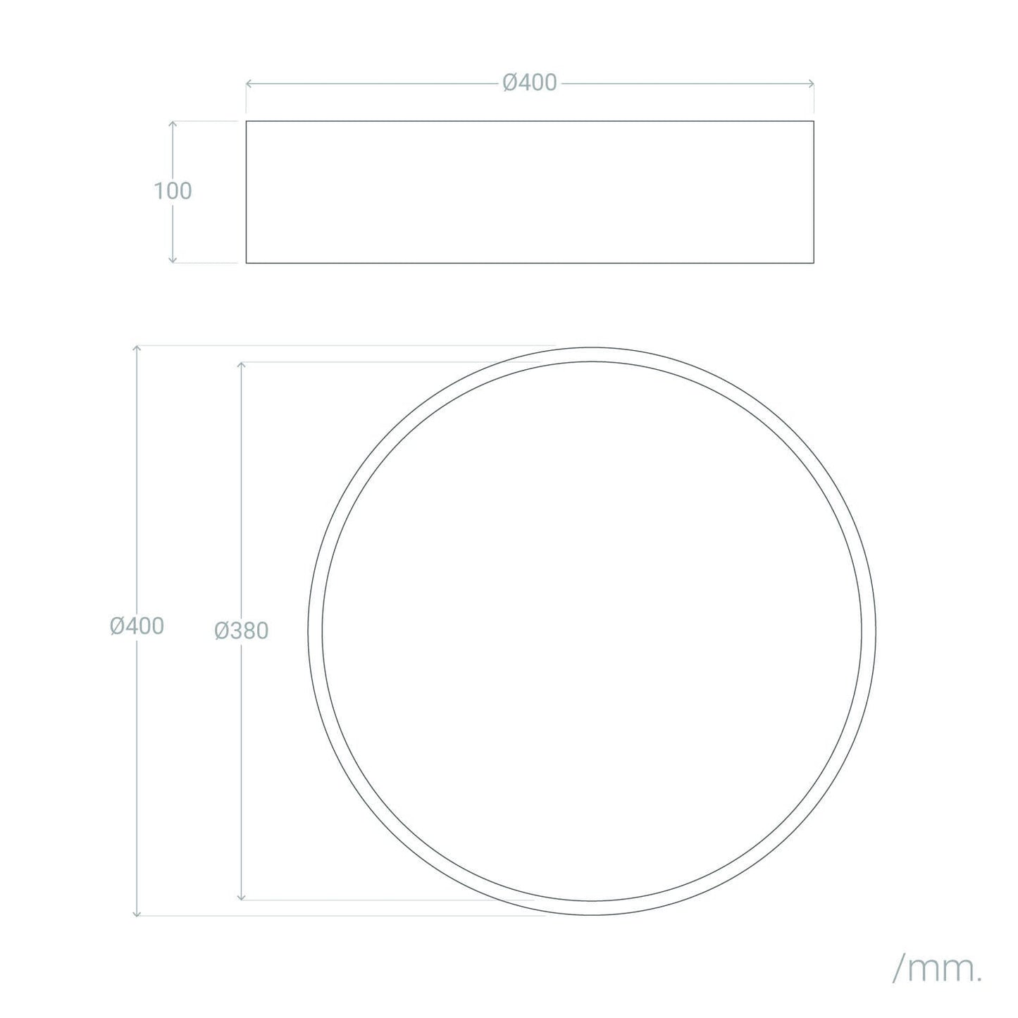 Plafón de Techo LED 30W Acero Talagapa S Ø400 mm