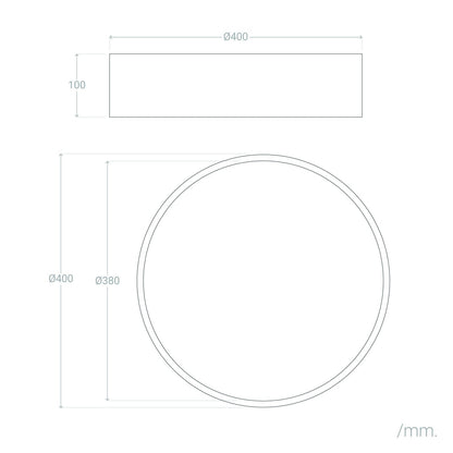 Plafón de Techo LED 30W Acero Talagapa S Ø400 mm
