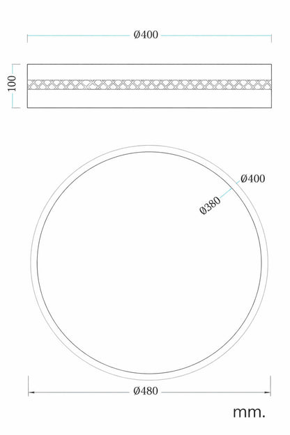Plafón de Techo LED 30W Acero Walital S