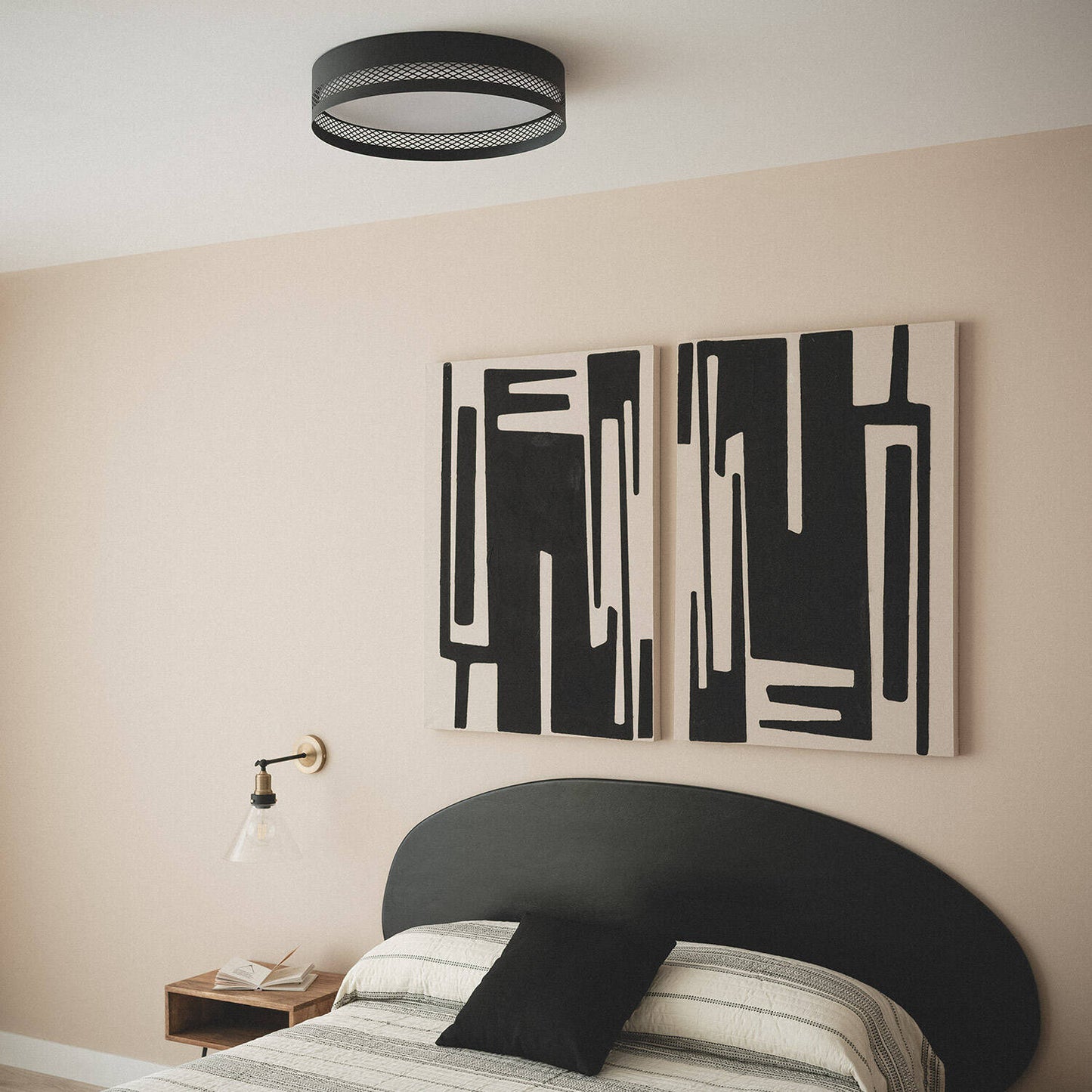 Plafón de Techo LED 40W Acero Saska L