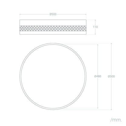 Plafón de Techo LED 40W Acero Saska L