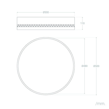 Plafón de Techo LED 40W Acero Walital L