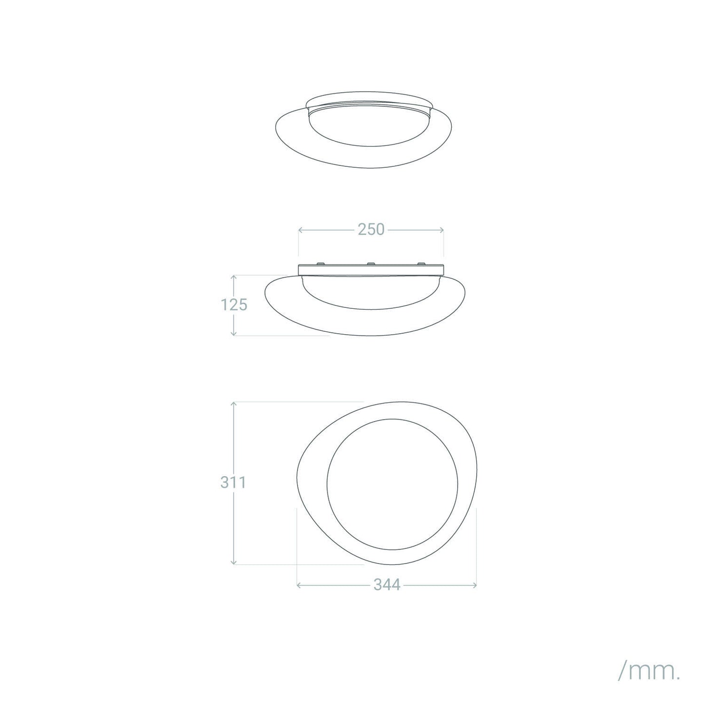 Plafón LED 10W Metal y Metacrilato CCT Seleccionable Camden S