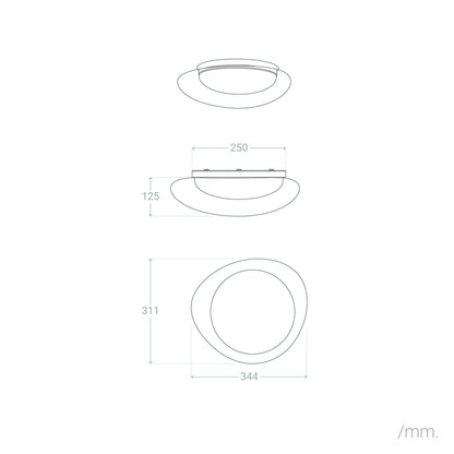 Plafón LED 10W Metal y Metacrilato CCT Seleccionable Camden S