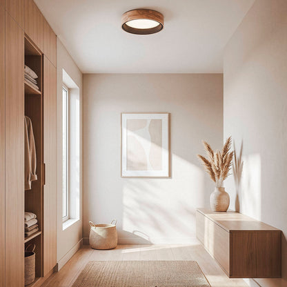 Plafón LED 15W Circular Madera y Aluminio Ø370 mm CCT Seleccionable Dari