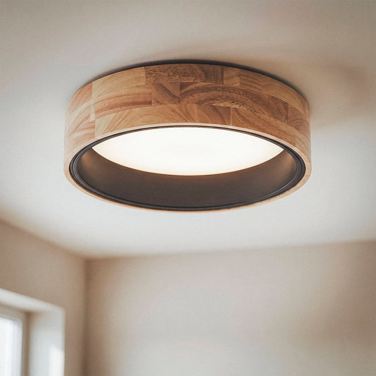 Plafón LED 15W Circular Madera y Aluminio Ø370 mm CCT Seleccionable Dari