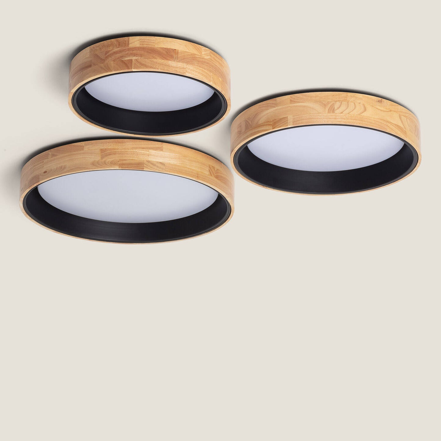Plafón LED 15W Circular Madera y Aluminio Ø370 mm CCT Seleccionable Dari