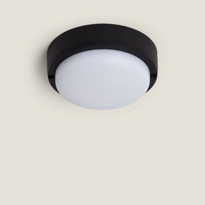 Plafón LED 15W Circular para Exterior Ø140 mm IP65 Hublot Black