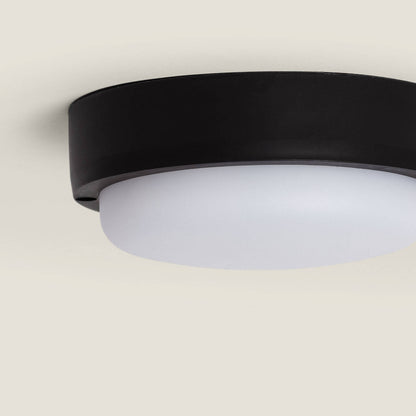 Plafón LED 15W Circular para Exterior Ø140 mm IP65 Hublot Black