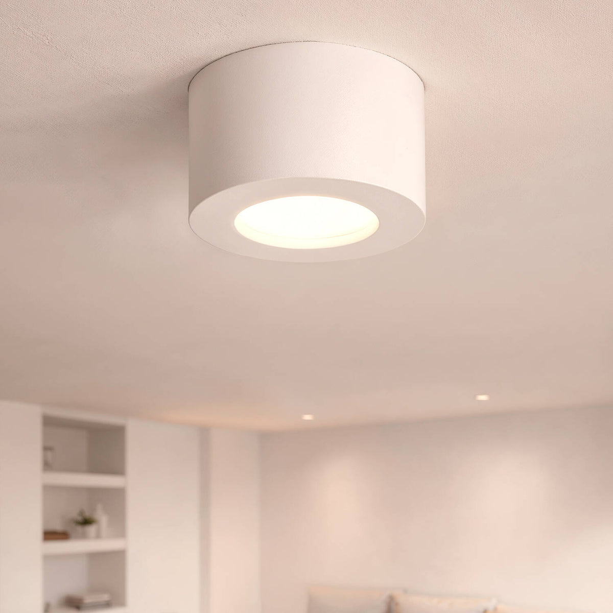 Plafón LED 8W Circular Aluminio Luz Indirecta Ø105 mm Tokkai
