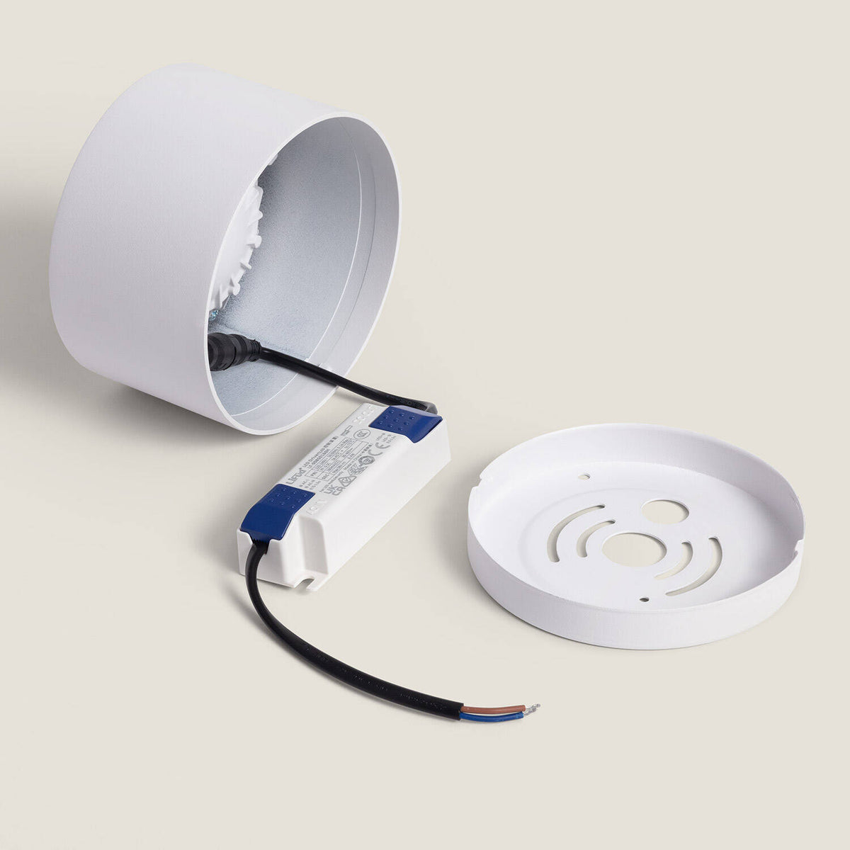 Plafón LED 8W Circular Aluminio Luz Indirecta Ø105 mm Tokkai
