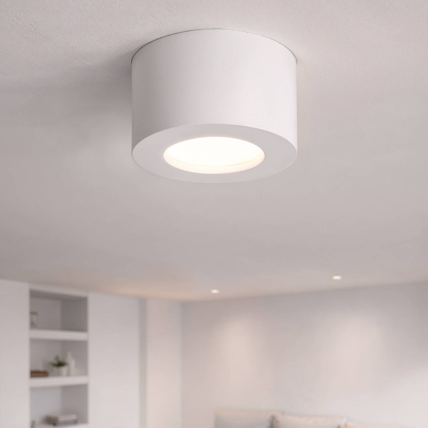 Plafón LED 8W Circular Aluminio Luz Indirecta Ø105 mm Tokkai