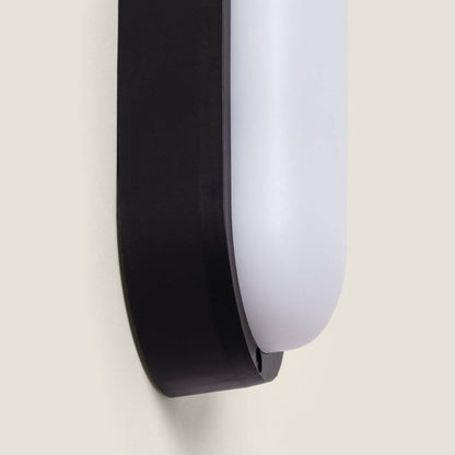 Plafón LED 15W Oval para Exterior 85x173 mm IP65 Hublot Black