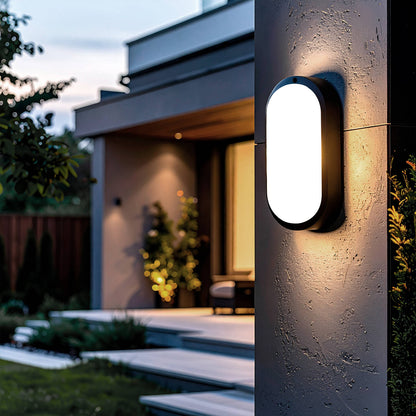 Plafón LED 15W Oval para Exterior 85x173 mm IP65 Hublot Black