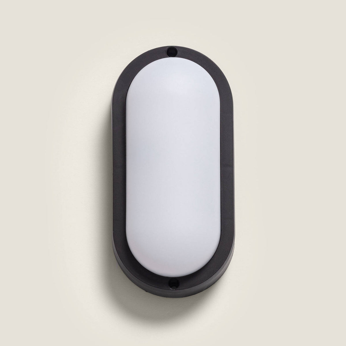 Plafón LED 15W Oval para Exterior 85x173 mm IP65 Hublot Black