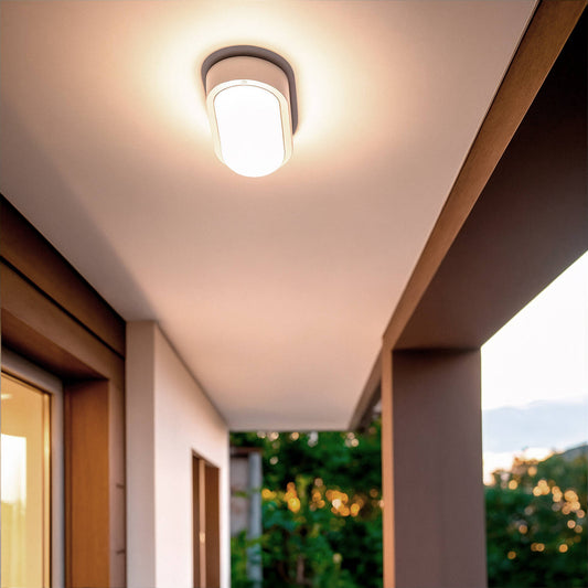 Plafón LED 15W Oval para Exterior 85x173 mm IP65 Hublot White