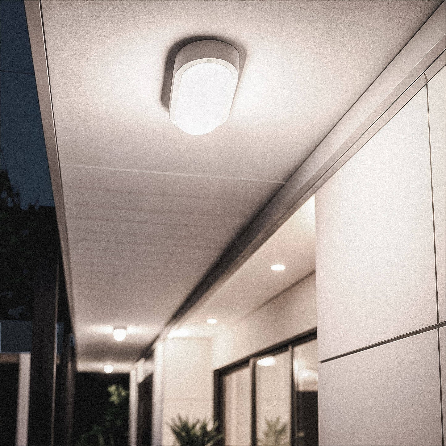 Plafón LED 15W Oval para Exterior 85x173 mm IP65 Hublot White