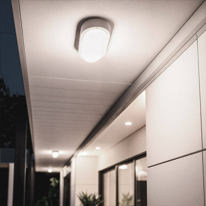 Plafón LED 15W Oval para Exterior 85x173 mm IP65 Hublot White