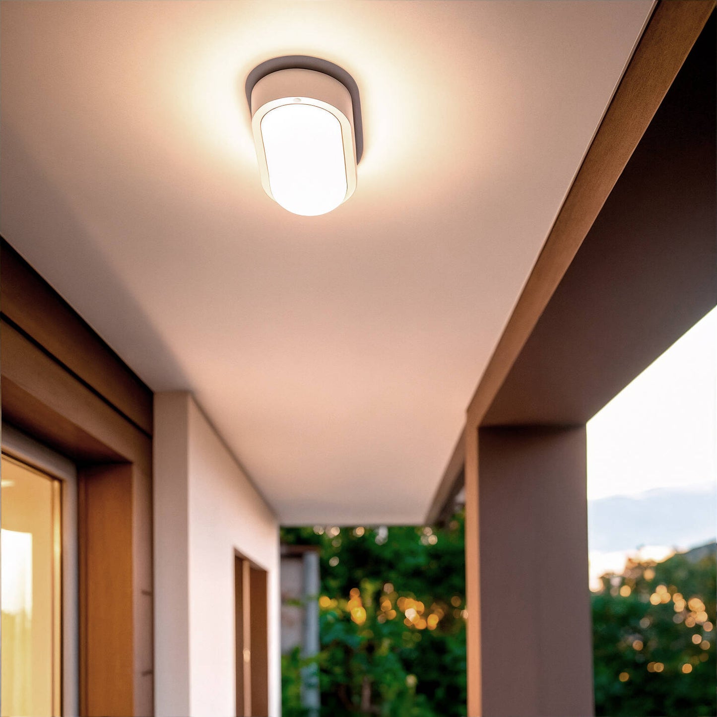 Plafón LED 15W Oval para Exterior 85x173 mm IP65 Hublot White