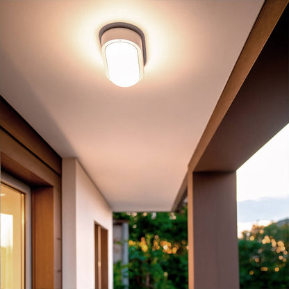 Plafón LED 15W Oval para Exterior 85x173 mm IP65 Hublot White