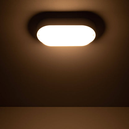 Plafón LED 15W Oval para Exterior 85x173 mm IP65 Hublot White